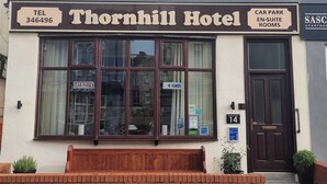 The Thornhill Hotel with a car park sign, a phone number, and a door number. - Thornhill Blackpool (Blackpool)