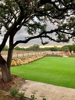 Outdoor wedding area