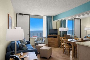 TV - Oceanfront Condo on Boardwalk/Indoor Pool/Hot Tub (Virginia Beach)
