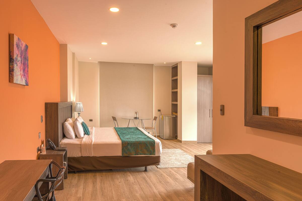Premium bedding, down duvets, Select Comfort beds, in-room safe