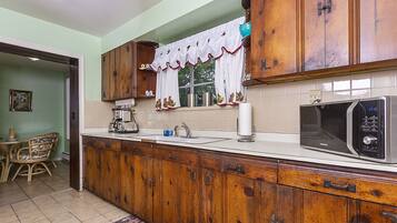 Fridge, microwave, oven, toaster