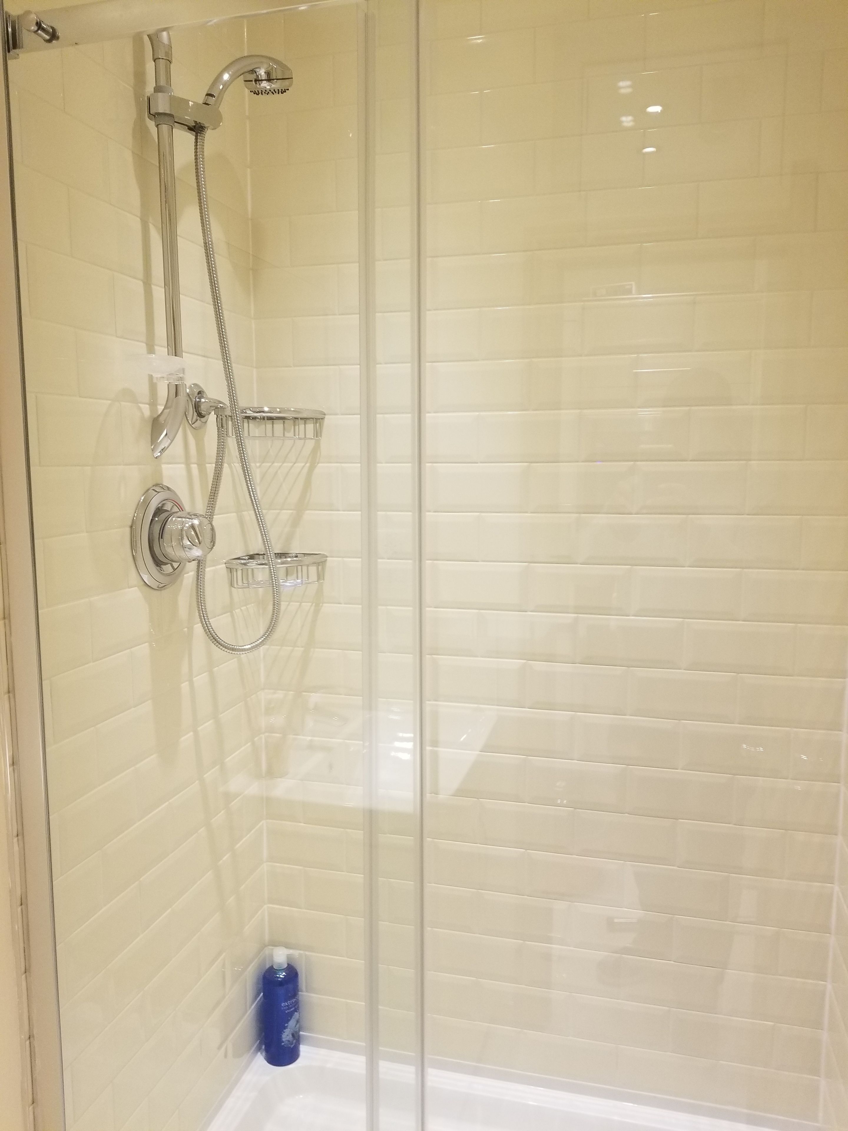 Luxury Studio Suite #3 | Bathroom | Shower, hair dryer, towels, soap