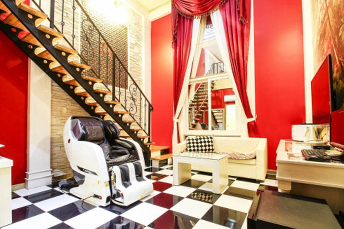 Appartement Duplex, terrasse (A) | Coin séjour | Télévision LCD, ordinateur, films à la carte, services de streaming