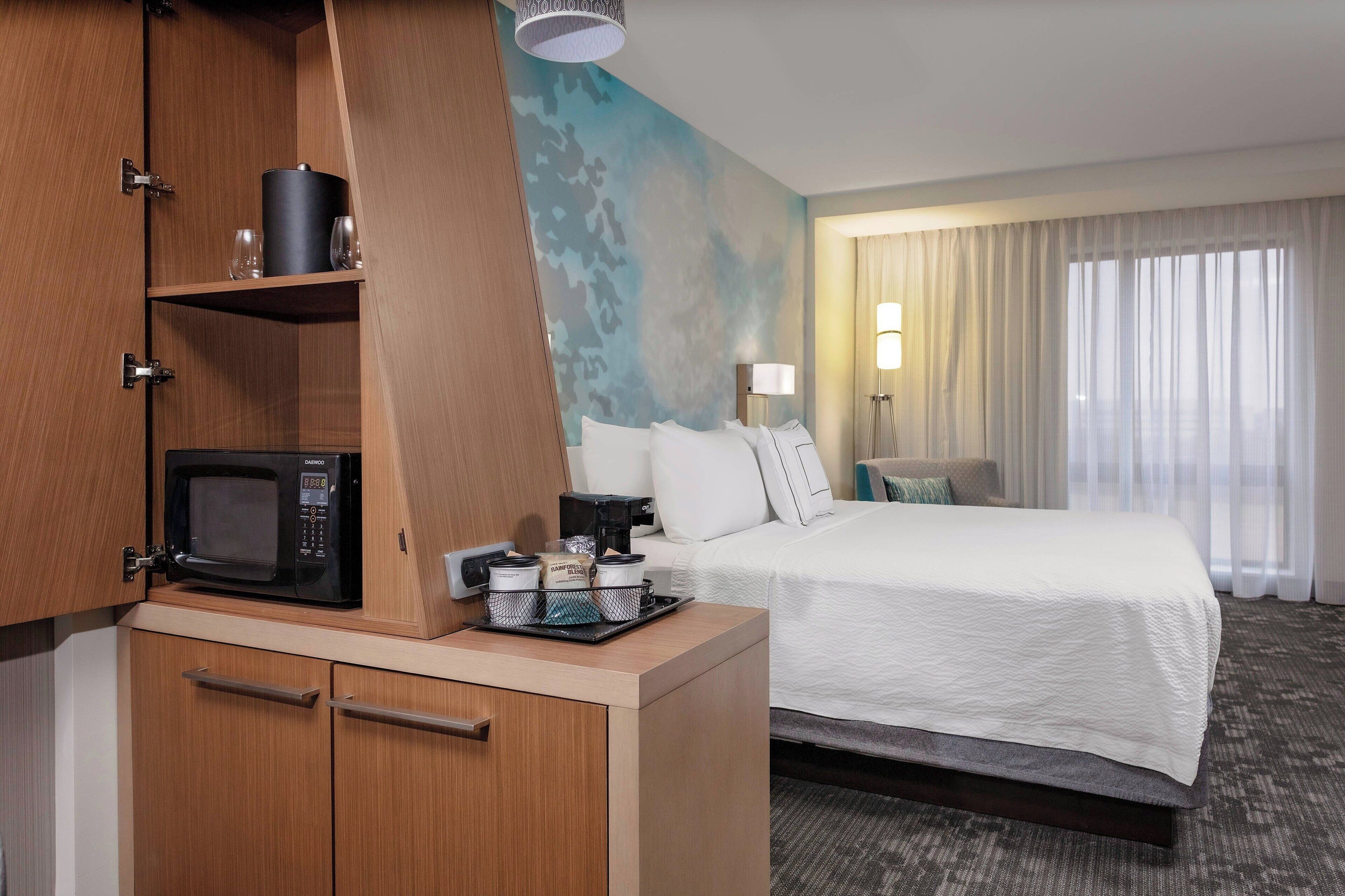 1 bedroom, desk, laptop workspace, iron/ironing board