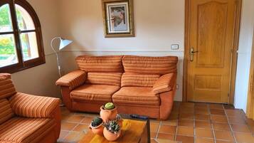 Een televisie en een open haard