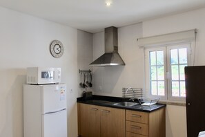 슈피리어 아파트, 강 전망 | 전용 주방 | 냉장고, 전자레인지, 오븐, 쿡탑