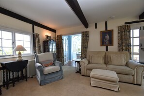 TV, fireplace, ping pong, books