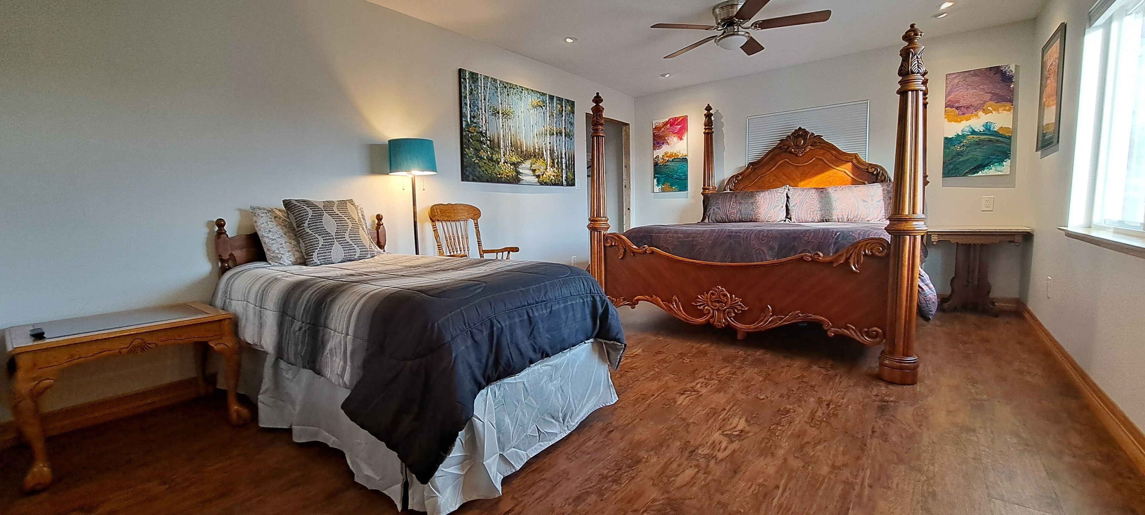 Bedroom 6 with king, twin beds and 55" TV