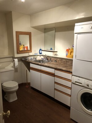 Combined shower/tub, toilet paper - Country home in city (Manchester)