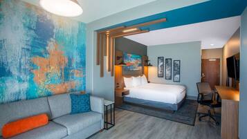 デラックス ルーム キングベッド 1 台 禁煙 | デスク、ノートパソコン用作業スペース、遮光カーテン、アイロン / アイロン台