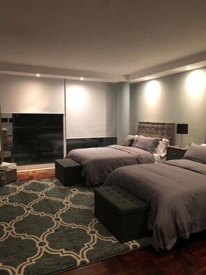 Design Apartment | 4 bilik tidur, Wi-fi percuma, cadar katil 