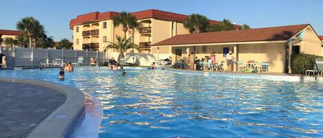 Outdoor pool, a heated pool