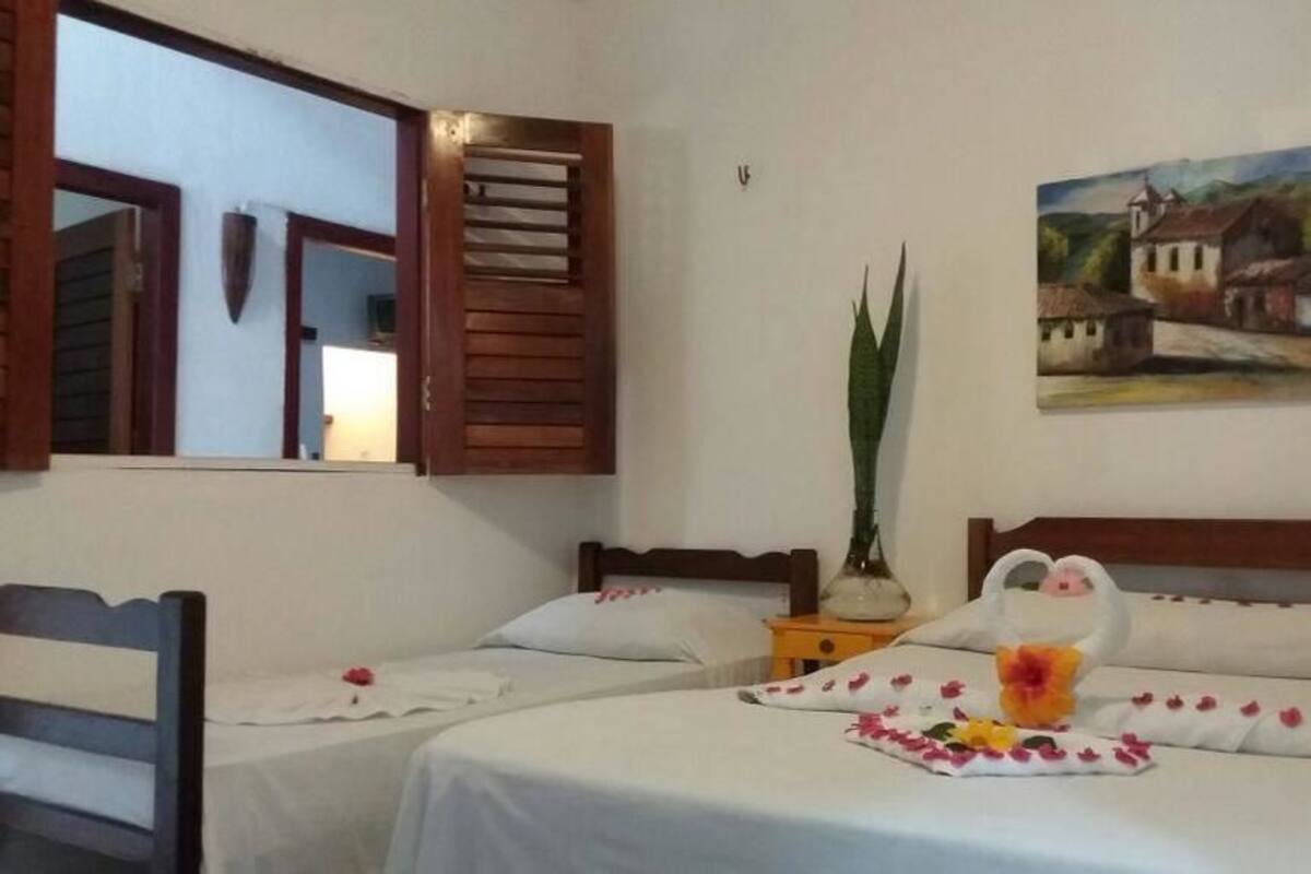 Triple Room | Iron/ironing board (on request), WiFi (free), bed sheets