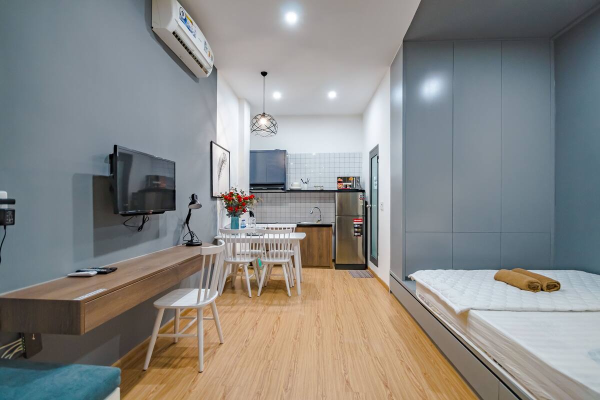 Apartemen Deluks | 1 kamar tidur, setrika/meja setrika, dan Wi-Fi gratis