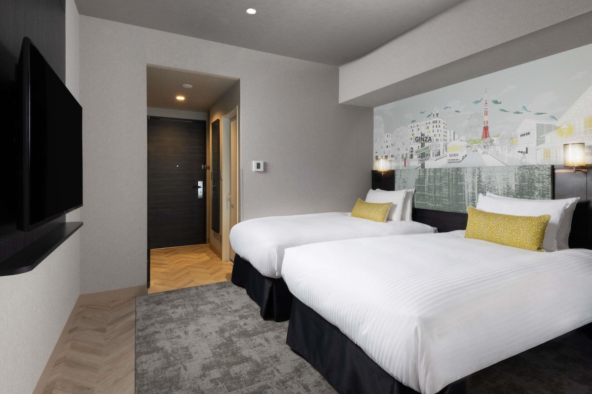 Premium kamer, 2 eenpersoonsbedden | Een kluis op de kamer, geluiddichte muren, gratis wifi, beddengoed