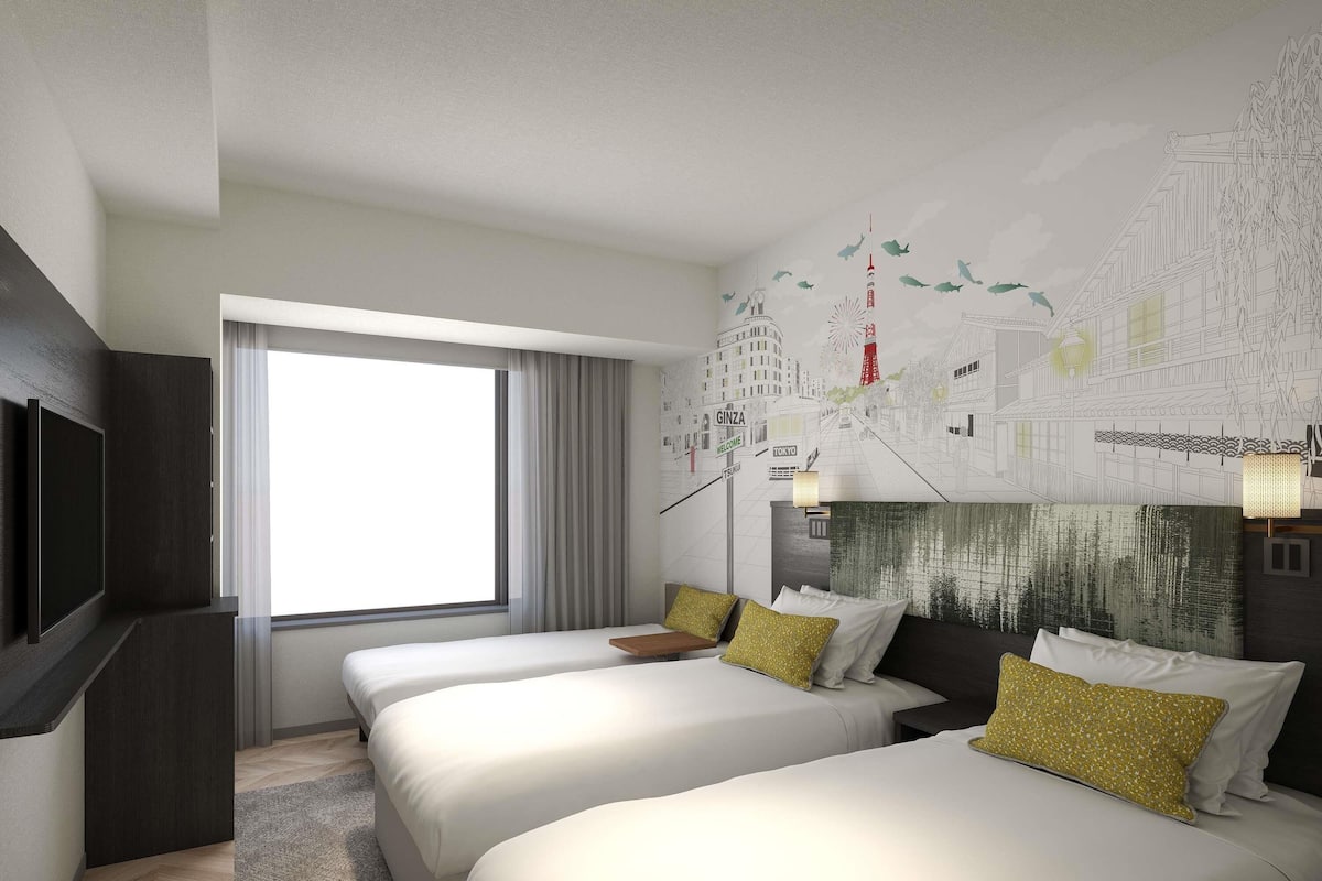 Quarto superior, várias camas (2 Twin Beds and 1 Sofa Bed) | Fachada