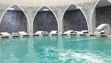Sauna, hot tub, steam room, mud baths