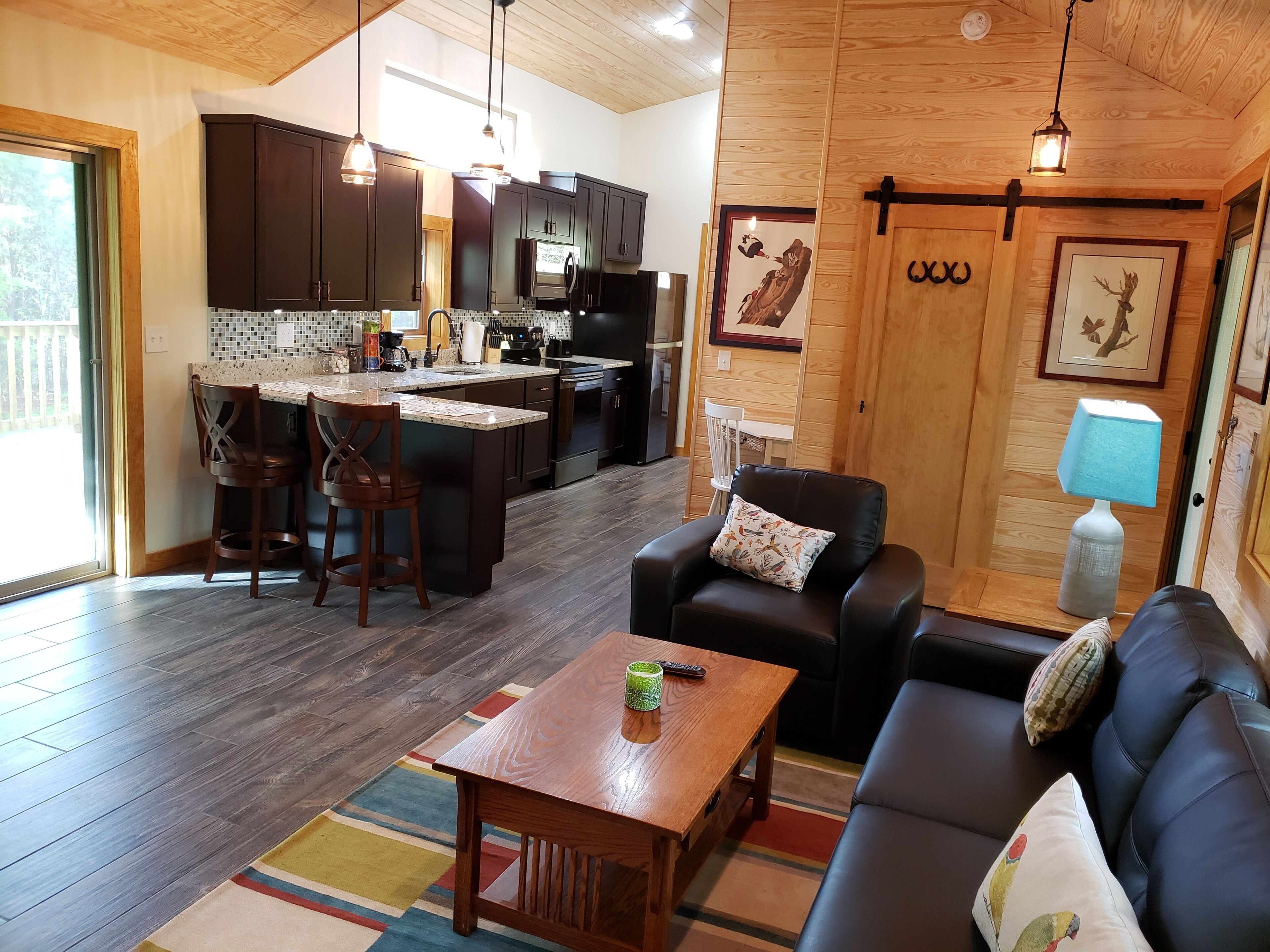 Smart TV, fireplace, table tennis, books
