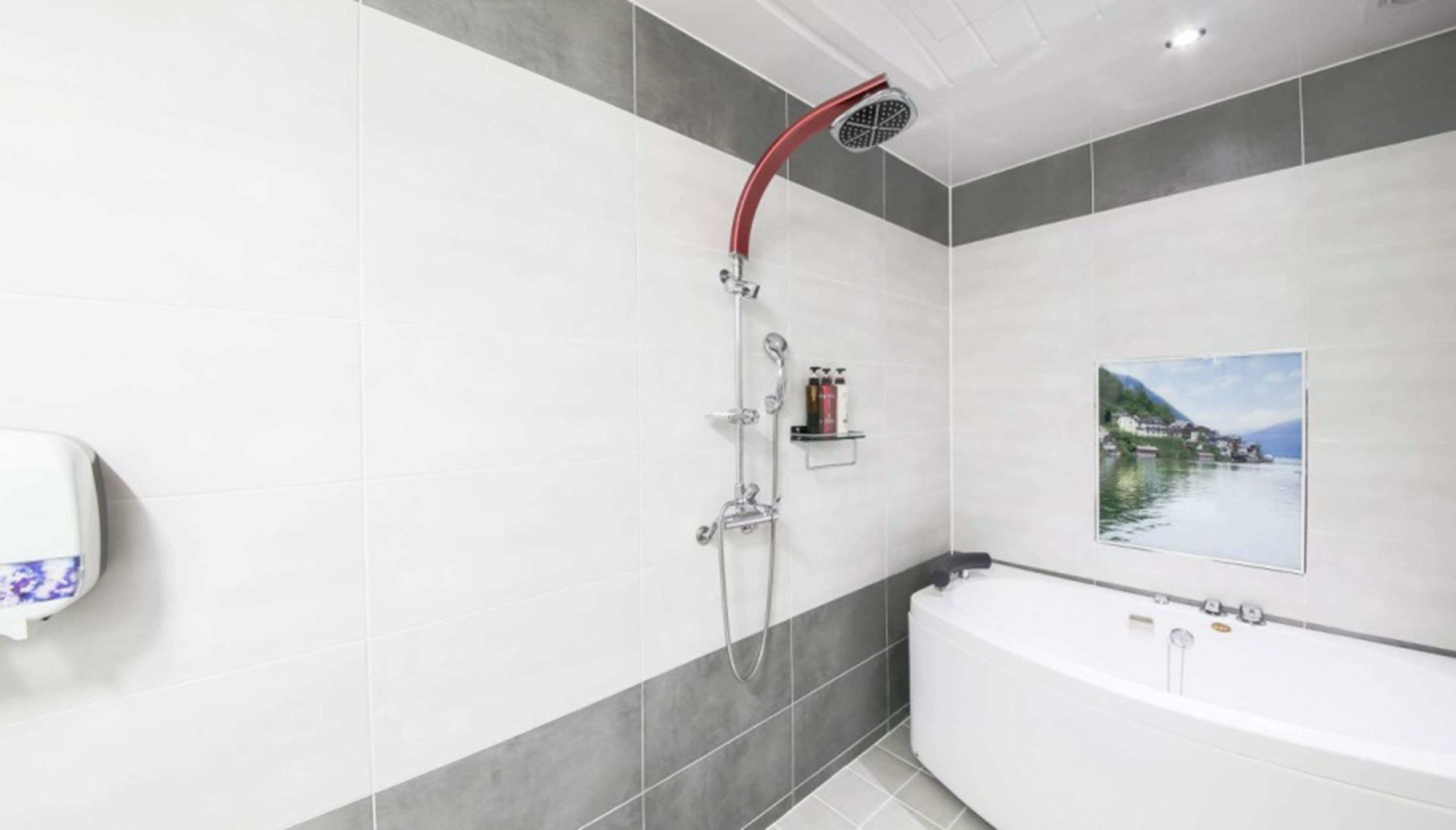 twin room (breakfast available on weekday only) | bathroom | separate bathtub and shower, deep-soaking bathtub, rainfall showerhead