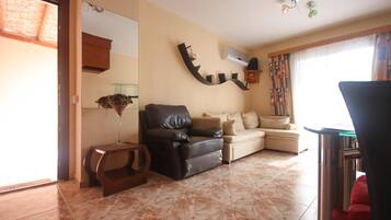 Nhà tiện nghi đơn giản | Phòng khách | TV màn hình phẳng, đầu đĩa DVD