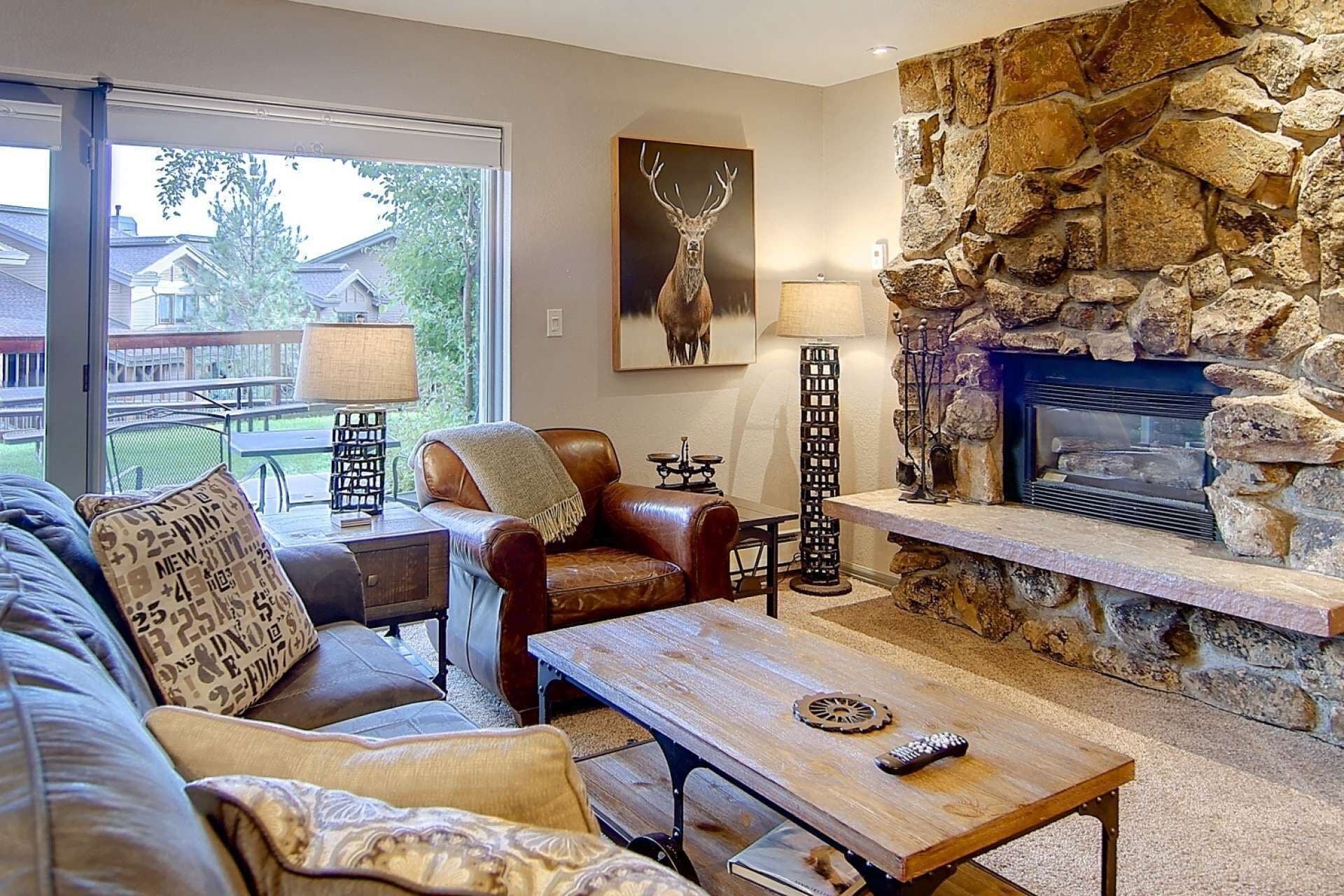 Smart-TV, Kamin, DVD-Player, Bücher