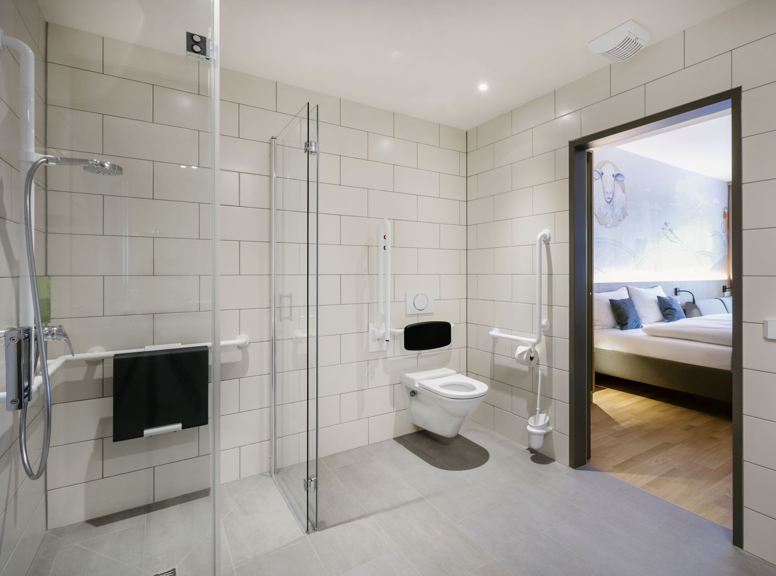 standard triple room | bathroom | shower, hair dryer, towels, soap