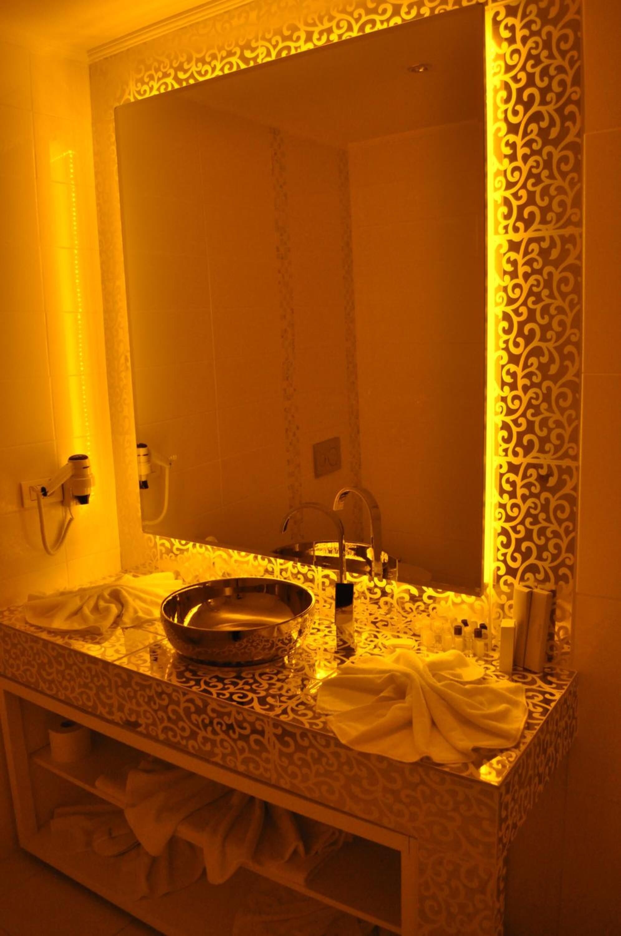 free toiletries, hair dryer, slippers, towels