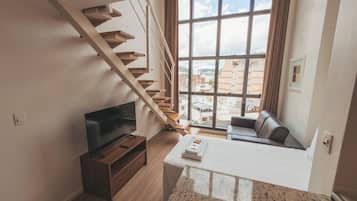 Nhà Duplex Executive (com escadas) | 1 phòng ngủ, bộ trải giường bằng vải cotton Ai Cập