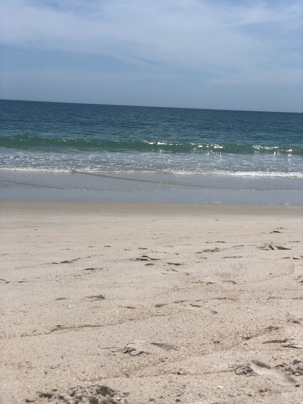 Plage à proximité, chaises longues, serviettes de plage
