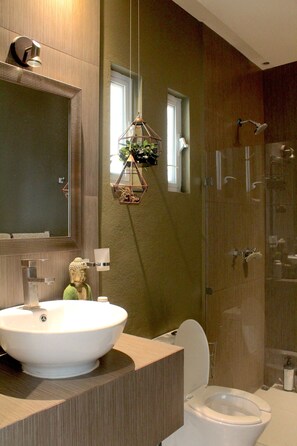 Casa familiar | Baño | Regadera y toallas 