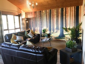 Cabin, Multiple Beds | Living room - Silver Birch Lodge With Hot Tub Near Cupar, Fife (Cupar)