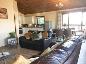 Cabin, Multiple Beds | Living room - Silver Birch Lodge With Hot Tub Near Cupar, Fife (Cupar)