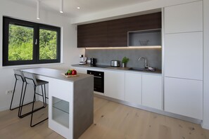 Apartment, Meerblick (MM4) | Eigene Küche | Kühlschrank, Ofen, Herdplatte, Geschirrspüler