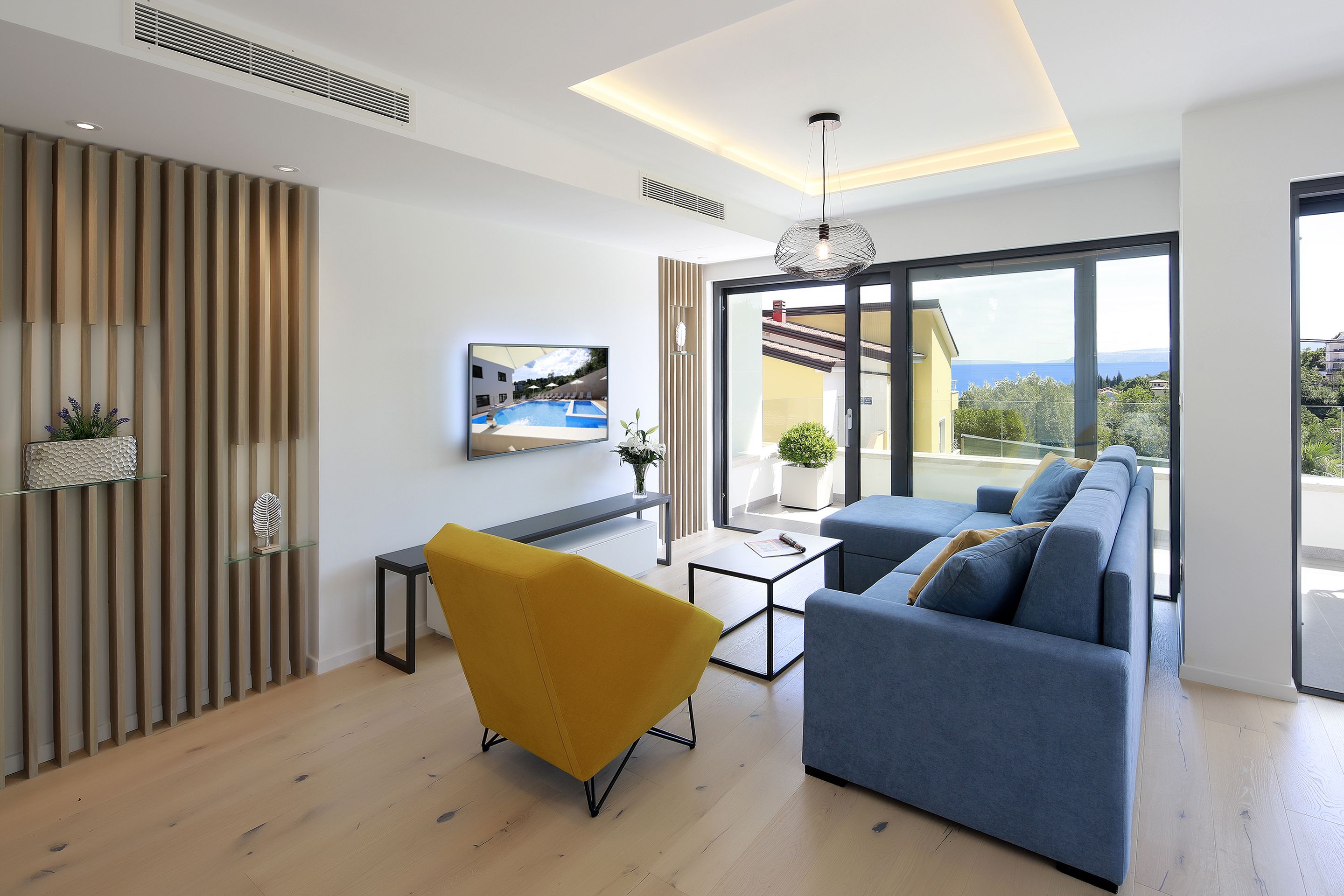 Apartment, Meerblick (MM2) | Wohnbereich | Flachbildfernseher