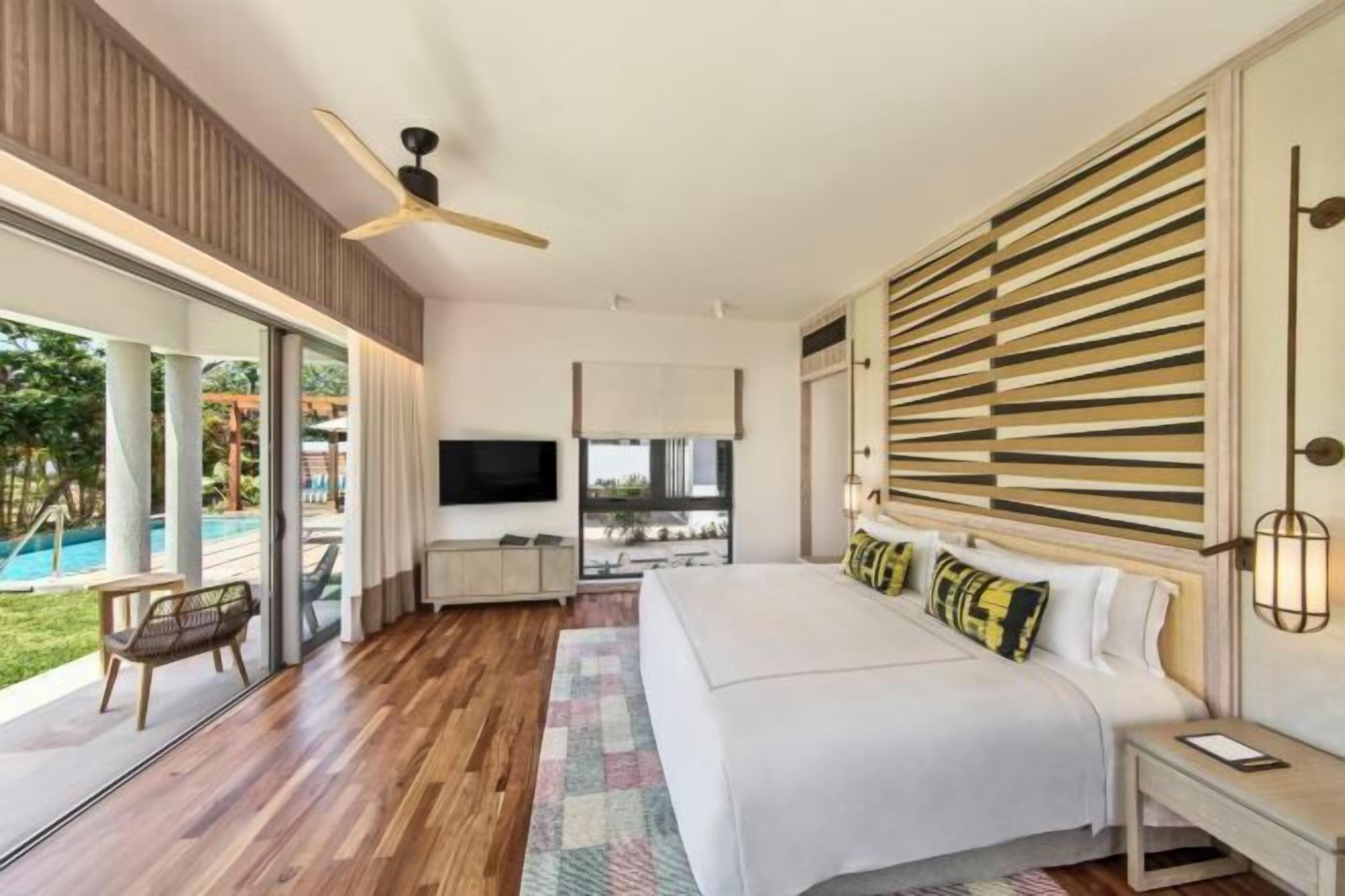 Ropa de cama de alta calidad y minibar 