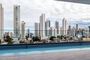 Outdoor pool, a rooftop pool
