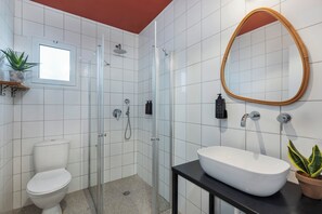 Ducha, toallas, jabón, shampoo