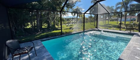 Outdoor pool, a heated pool