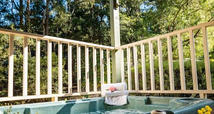 Suuri 4 makuuhuoneen talo viihdyttävällä kannella, joka tarjoaa kylpylä- ja pizzauunin