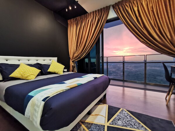 時尚開放式套房 | 書桌、遮光布/窗簾、熨斗/熨衣板、免費無線上網