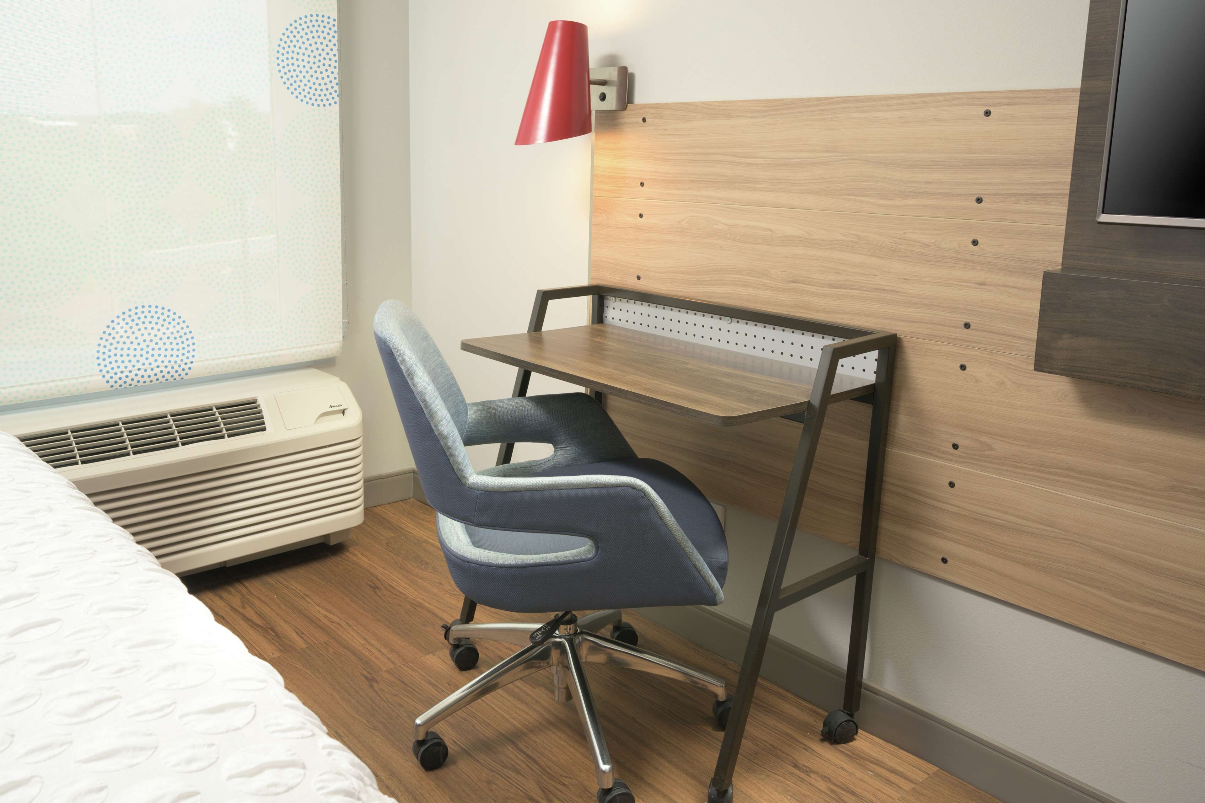 down duvets, desk, laptop workspace, iron/ironing board