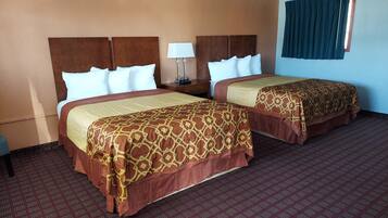 Room, 2 Queen Beds, Non Smoking | Individually furnished, desk, blackout drapes, soundproofing
