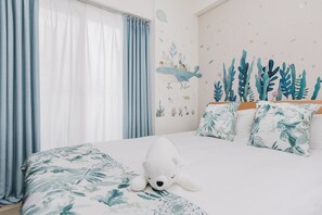 Apartemen, 1 kamar tidur (No.5) | 1 kamar tidur, meja kerja, tirai kedap cahaya, dan Wi-Fi gratis