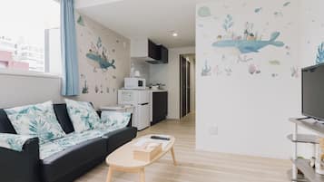 Apartemen, 1 kamar tidur (No.5) | 1 kamar tidur, meja kerja, tirai kedap cahaya, dan Wi-Fi gratis