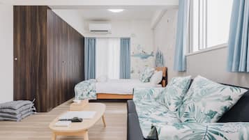 1 bedroom, desk, blackout curtains, free WiFi