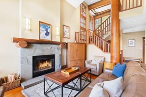 TV, fireplace, offices