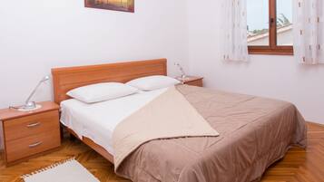 1 bedroom, desk, blackout drapes, iron/ironing board