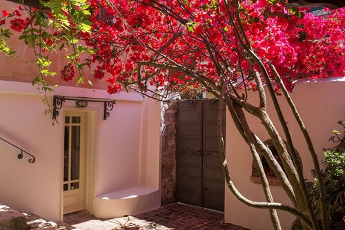 Lefkadan perinteinen talo / kodikas piha