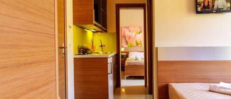 Superior Apartment | Private kitchenette | Fridge, microwave, stovetop, electric kettle