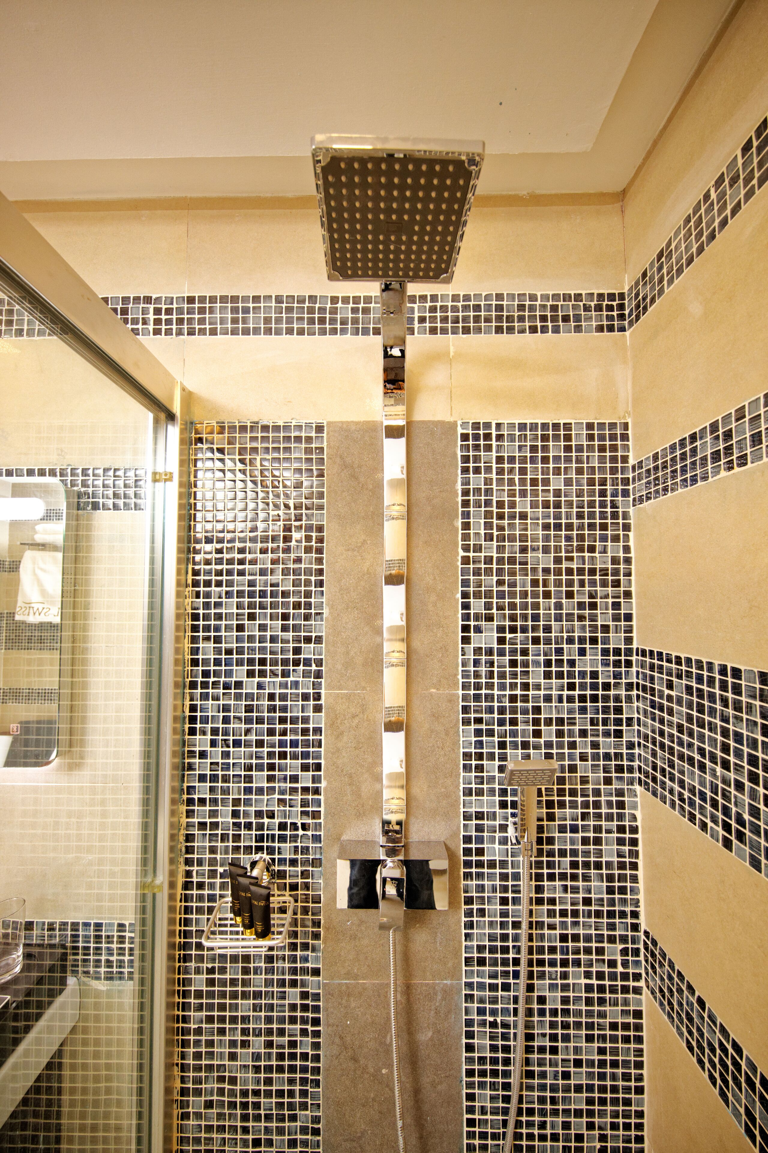 executive room, 1 queen bed, city view (deluxe queen room) | bathroom | separate bathtub and shower, free toiletries, hair dryer, slippers